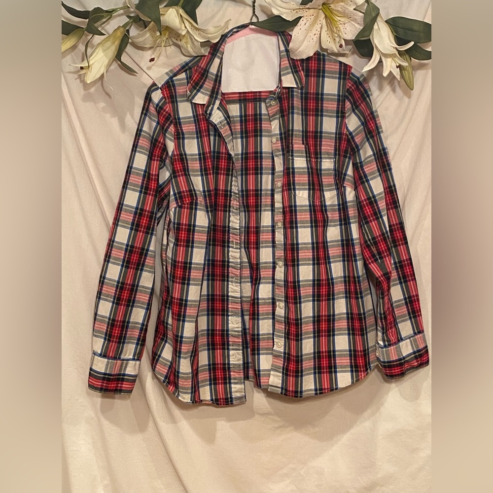 J. Crew. Size S. Classic plaid button down.